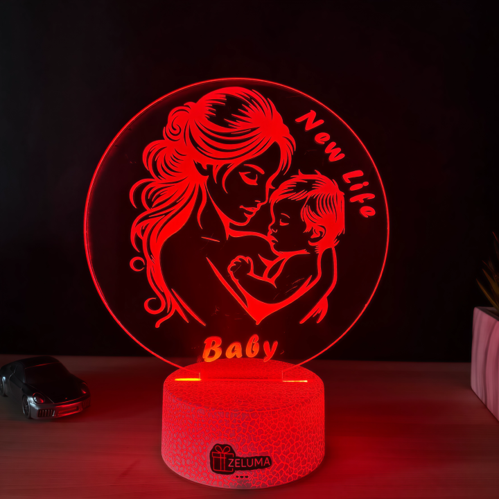 Lampa 3D Mama si Bebelus – New Life Baby