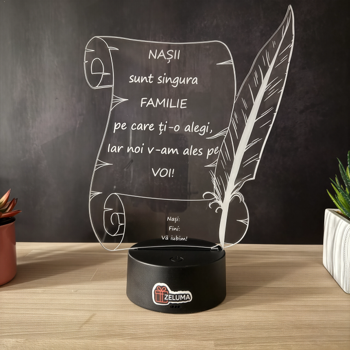 Lampa 3D Personalizata – Pentru Nasi