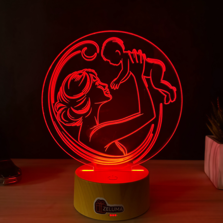 Lampa 3D Personalizata – Mama si Copilul