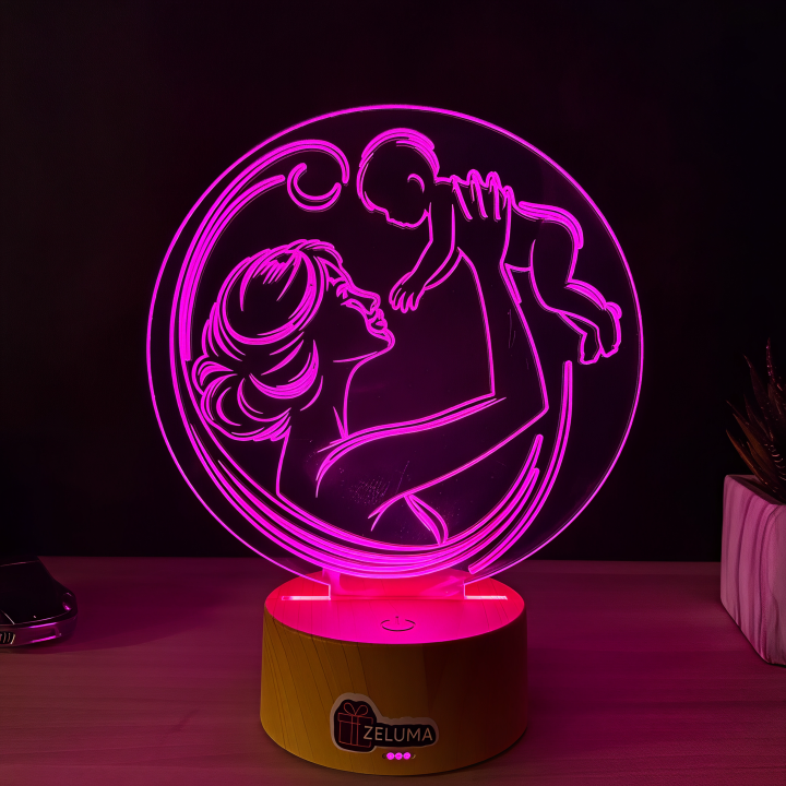 Lampa 3D Personalizata – Mama si Copilul