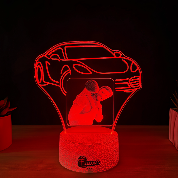 Lampa 3D Personalizata cu Poza – Masina Sport