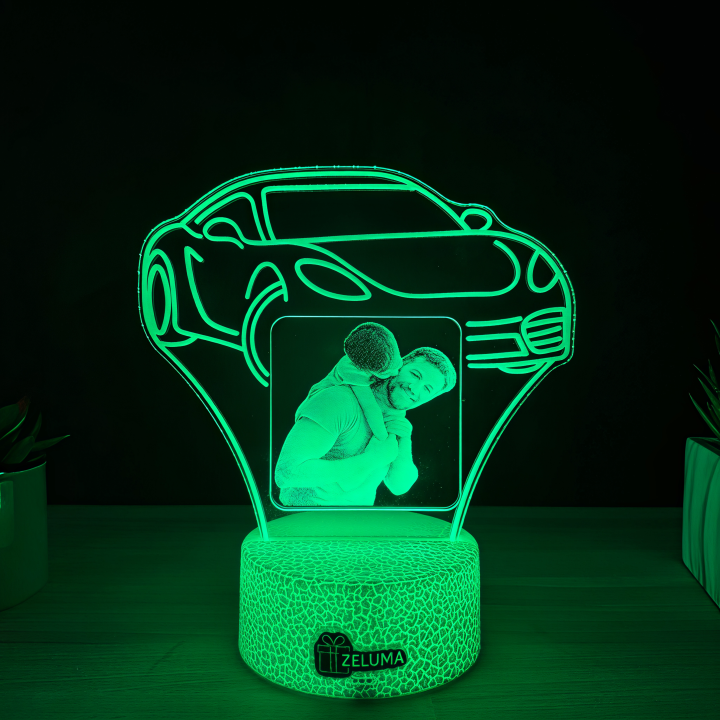 Lampa 3D Personalizata cu Poza – Masina Sport