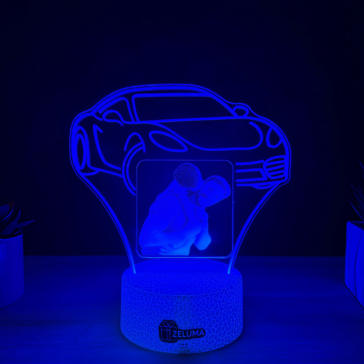 Lampa 3D Personalizata cu Poza – Masina Sport