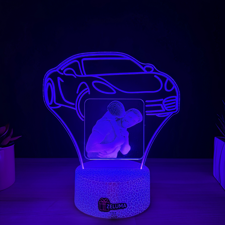 Lampa 3D Personalizata cu Poza – Masina Sport