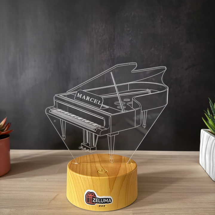 Lampa 3D Personalizata – Pian cu Nume
