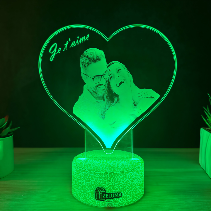 Lampa 3D Personalizata cu Poza – Je taime