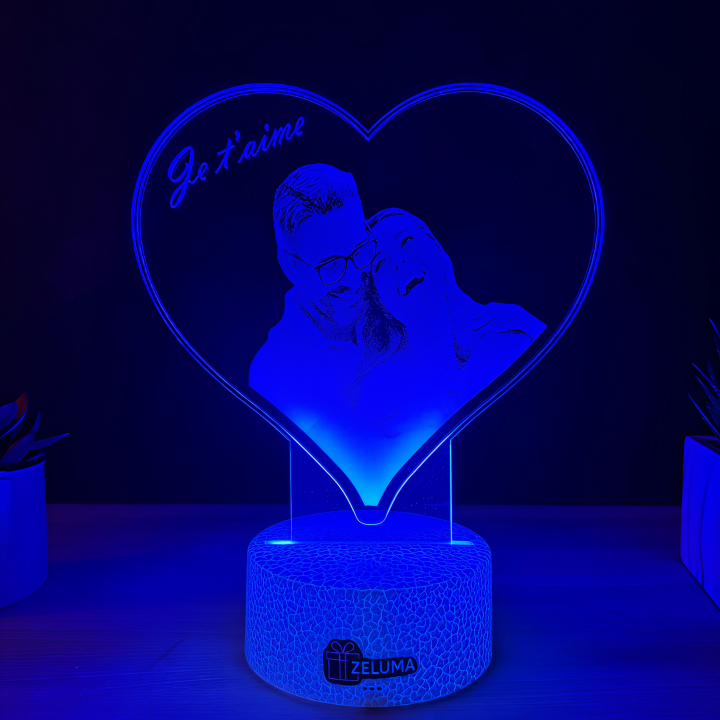 Lampa 3D Personalizata cu Poza – Je taime