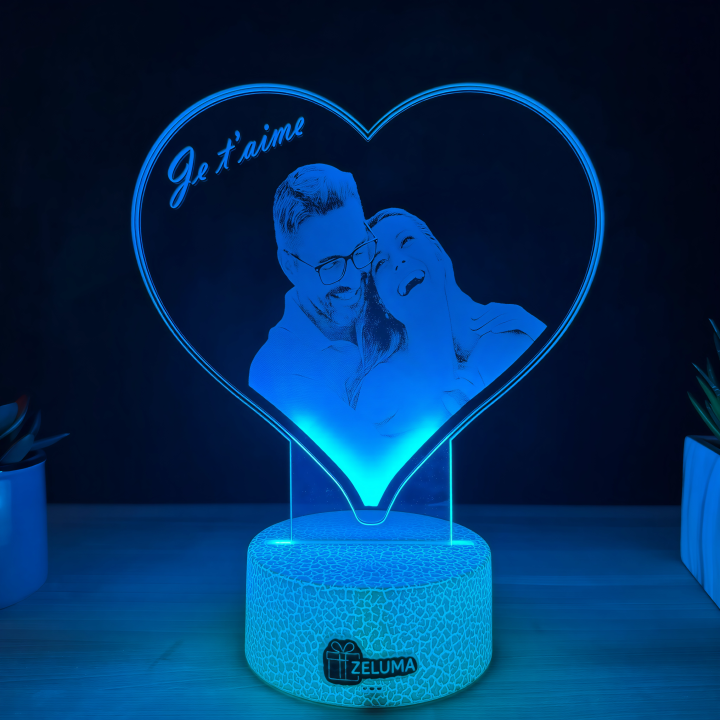 Lampa 3D Personalizata cu Poza – Je taime
