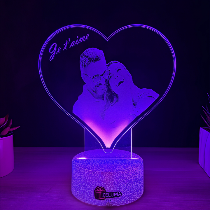 Lampa 3D Personalizata cu Poza – Je taime