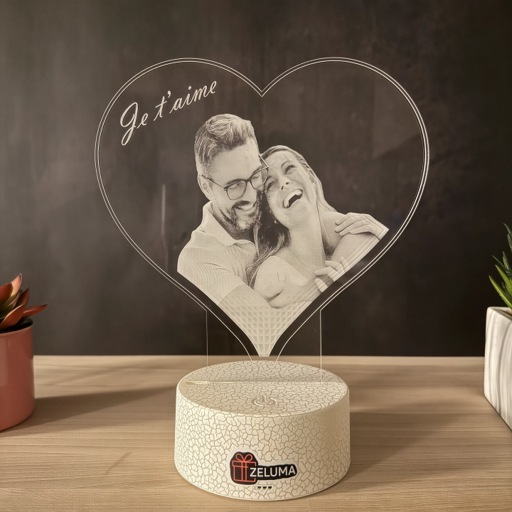 Lampa 3D Personalizata cu Poza – Je taime