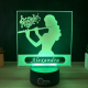 Lampa 3D Personalizata – Flautista cu Nume