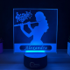 Lampa 3D Personalizata – Flautista cu Nume