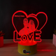 Lampa 3D Personalizata cu Poza – LOVE Hearts