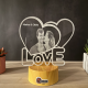 Lampa 3D Personalizata cu Poza – LOVE Hearts
