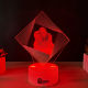 Lampa 3D Personalizata cu Poza – Geometric Love