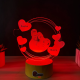 Lampa 3D Personalizata cu Poza – Hearts of Love