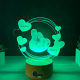 Lampa 3D Personalizata cu Poza – Hearts of Love