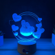 Lampa 3D Personalizata cu Poza – Hearts of Love
