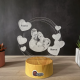 Lampa 3D Personalizata cu Poza – Hearts of Love