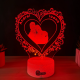 Lampa 3D Personalizata cu Poza – Heart Frame Love