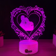 Lampa 3D Personalizata cu Poza – Heart Frame Love