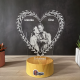 Lampa 3D Personalizata cu Poza – Te Iubesc