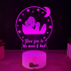 Lampa 3D Personalizata cu Poza – Love You to the Moon & Back