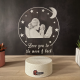 Lampa 3D Personalizata cu Poza – Love You to the Moon & Back