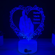 Lampa 3D Personalizata cu Poza – Inima de Familie