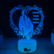 Lampa 3D Personalizata cu Poza – Inima de Familie