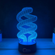Lampa 3D Abstracta – Spiral Flow