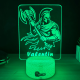 Lampa 3D Personalizata – Razboinic cu Topor si Nume