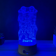 Lampa 3D Personalizata – Super Eroi cu Nume