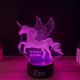 Lampa 3D Personalizata cu Nume – Unicorn Magic