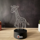 Lampa 3D Personalizata cu Nume – Girafa Geometrica