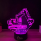 Lampa 3D Personalizata – Excavator cu Nume