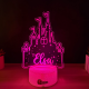 Lampa 3D Personalizata cu Nume – Castel de Printesa