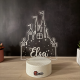 Lampa 3D Personalizata cu Nume – Castel de Printesa