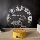 Lampa 3D Personalizata cu Nume – Girafe si Flori