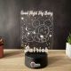 Lampa 3D Personalizata cu Nume – Good Night My Baby