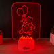 Lampa 3D Personalizata cu Nume – Ursulet cu Baloane