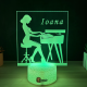Lampa 3D Personalizata – Pianista cu Nume