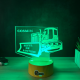 Lampa 3D Personalizata – Buldozer cu Nume