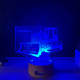 Lampa 3D Personalizata – Buldozer cu Nume
