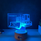 Lampa 3D Personalizata – Buldozer cu Nume