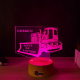 Lampa 3D Personalizata – Buldozer cu Nume