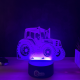 Lampa 3D Personalizata – Tractor cu Nume