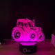 Lampa 3D Personalizata – Tractor cu Nume