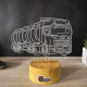 Lampa 3D Personalizata – Camion SCANIA cu Nume