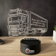 Lampa 3D Personalizata – Camion DAF cu Nume si Mesaj